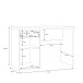 Schreibtisch >WINNIE< 1 Schub+Tür, Old-Wood Vintage Dekor / Betonoptik - 110x76,3x60cm B/H/T
