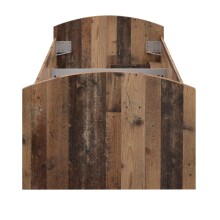 Stauraumbett >WINNIE< 90x200cm, 2 Schübe, Old-Wood-Vintage / Beton  - 96x65x206,4cm (B/H/T)