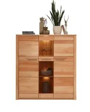Highboard >Nature One< 3 Türen, mit LED, FSC,...