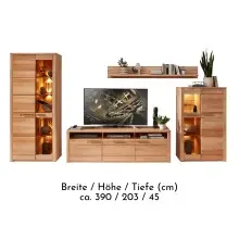 Wohnwand >Nature One< 4-teilig, mit LED, FSC, in...