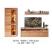 Wohnwand >Nature One< 3-teilig, mit LED, FSC, in Kernbuche teimassiv - 310x203x45cm (B/H/T)