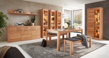Regal >Nature One< Schublade, mit LED, FSC, in Kernbuche teilmassiv - 43x203x40cm (B/H/T)