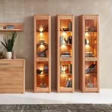 Regal >Nature One< Schublade, mit LED, FSC, in Kernbuche teilmassiv - 43x203x40cm (B/H/T)
