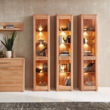 Regal >Nature One< Schublade, mit LED, FSC, in Kernbuche teilmassiv - 43x203x40cm (B/H/T)