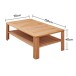 Couchtisch >Nature One< mit Ablageboden, in Kernbuche teilmassiv - 120x40x70cm (B/H/T)