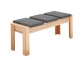 Sitzbank >Nature One< 3 Sitzkissen, FSC, Kernbuche teilmassiv - 130x48x38 (BxHxT)