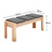 Sitzbank >Nature One< 3 Sitzkissen, FSC, Kernbuche teilmassiv - 130x48x38 (BxHxT)