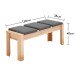 Sitzbank >Nature One< 3 Sitzkissen, FSC, Kernbuche teilmassiv - 130x48x38 (BxHxT)