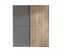 Schiebetürenschrank >Berno< 2 Türen, in Grau / Eiche Dekor - 170x195,5x57,2cm (BxHxT)