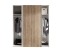 Schiebetürenschrank >Berno< 2 Türen, in weiss / Eiche Dekor - 170x195,5x57,2cm (BxHxT)