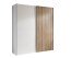 Schiebetürenschrank >Berno< 2 Türen, in weiss / Eiche Dekor - 170x195,5x57,2cm (BxHxT)