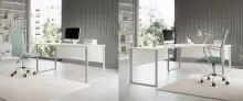 Schreibtisch >Amanda< in Weiß, Melamin und...