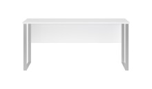 Schreibtisch >Amanda< in Weiß, Melamin und Metall - 170x77x73cm (BxHxT)