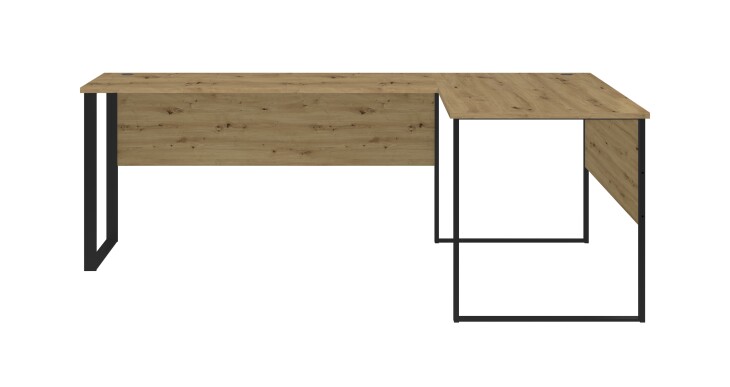 Eckschreibtisch >Amanda< in Artisan Eiche Optik - 223 x 77 x 73 cm (B/H/T)