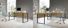 Eckschreibtisch >Amanda< in Artisan Eiche Optik -...