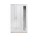 Kleiderschrank >Lepini< in Weiß, Dekorfolie - 117x191x50cm (BxHxT)
