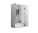 Kleiderschrank >Lepini< in Weiß, Dekorfolie - 117x191x50cm (BxHxT)