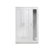 Kleiderschrank >Lepini< in Weiß, Dekorfolie - 117x191x50cm (BxHxT)