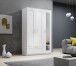 Kleiderschrank >Lepini< in Weiß, Dekorfolie - 117x191x50cm (BxHxT)