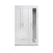 Kleiderschrank >Lepini< in Weiß, Dekorfolie - 117x191x50cm (BxHxT)