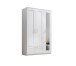 Kleiderschrank >Lepini< in Weiß, Dekorfolie - 117x191x50cm (BxHxT)