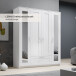 Kleiderschrank >Lepini< in Weiß, Dekorfolie - 156x191x50cm (BxHxT)