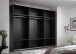 Schwebetürenschrank >Minda< in Schwarz, Melamin + Glas - 270x225x62cm (BxHxT)