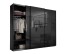 Schwebetürenschrank >Minda< in Schwarz, Melamin + Glas - 270x225x62cm (BxHxT)