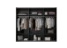 Schwebetürenschrank >Minda< in Schwarz, Melamin + Glas - 270x225x62cm (BxHxT)