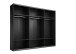 Schwebetürenschrank >Minda< in Schwarz, Melamin + Glas - 270x225x62cm (BxHxT)