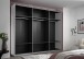 Schwebetürenschrank >Minda< in Weiß, Melamin + Glas - 270x225x62cm (BxHxT)