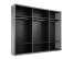 Schwebetürenschrank >Minda< in Weiß, Melamin + Glas - 270x225x62cm (BxHxT)