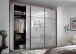 Schwebetürenschrank >Minda< in Weiß, Melamin + Glas - 270x225x62cm (BxHxT)