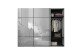 Schwebetürenschrank >Minda< in Weiß, Melamin + Glas - 270x225x62cm (BxHxT)