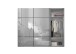 Schwebetürenschrank >Minda< in Weiß, Melamin + Glas - 270x225x62cm (BxHxT)