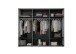 Schwebetürenschrank >Minda< in Weiß, Melamin + Glas - 270x225x62cm (BxHxT)