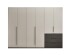 Kleiderschrank >Nuka< in Grau, Dekorfolie - 300x225,5x60cm (BxHxT)