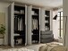 Kleiderschrank >Nuka< in Grau, Dekorfolie - 300x225,5x60cm (BxHxT)