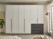 Kleiderschrank >Nuka< in Grau, Dekorfolie - 300x225,5x60cm (BxHxT)