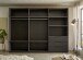 Kleiderschrank >Nuka< in Grau, Dekorfolie - 300x225,5x60cm (BxHxT)