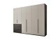 Kleiderschrank >Nuka< in Grau, Dekorfolie - 300x225,5x60cm (BxHxT)