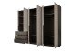Kleiderschrank >Nuka< in Grau, Dekorfolie - 300x225,5x60cm (BxHxT)