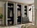 Kleiderschrank >Nuka< in Grau, Dekorfolie - 300x225,5x60cm (BxHxT)