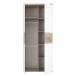 Kleiderschrank >WINNIE< in Sonoma Eiche / Weiss - 79,9x188,6x52,7cm (BxHxT)