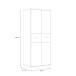 Kleiderschrank >WINNIE< in Sonoma Eiche / Weiss - 79,9x188,6x52,7cm (BxHxT)