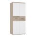 Kleiderschrank >WINNIE< in Sonoma Eiche / Weiss - 79,9x188,6x52,7cm (BxHxT)