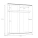 Kleiderschrank >WINNIE< in Old Wood Vintage / Betonoptik Dunkelgrau - 170,3 x 190,5 x 61,2 cm