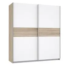 Kleiderschrank >WINNIE< in Sonoma Eiche / Weiss -...