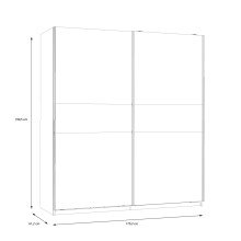 Kleiderschrank >WINNIE< in Sonoma Eiche / Weiss - 170,3x190,5x61,2cm (BxHxT)