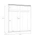 Kleiderschrank >WINNIE< in Sonoma Eiche / Weiss - 170,3x190,5x61,2cm (BxHxT)